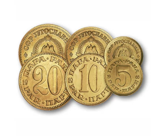 5, 10, 20, 50 para, 1 dinar, , 0, 0, Jugoszlávia, 1965-1981