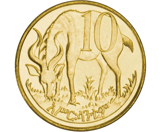 10 cent Antilop  Bronz 45 g Etiópia 1977-2005