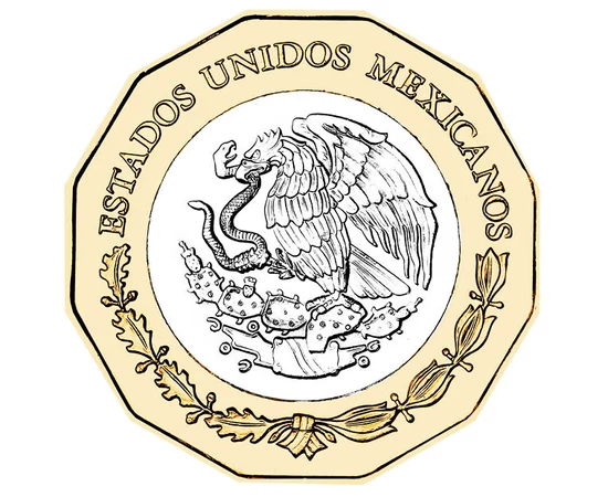 20 peso Címer CuNi 1267 g Mexikó 2019