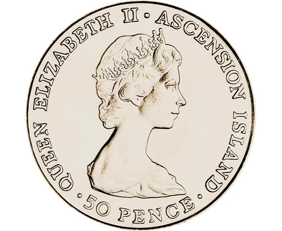50 penny II. Erzsébet  CuNi 2830 g Ascension 1984