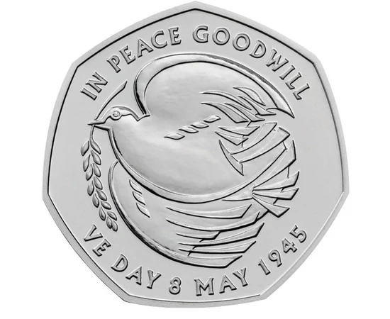50 penny, Békegalamb, CuNi, 8 g, Nagy-Britannia, 2025