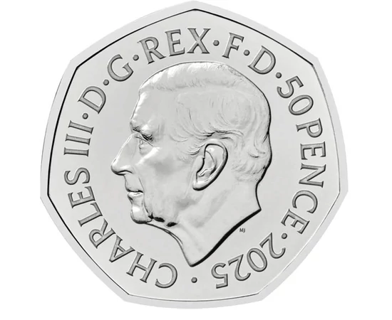 50 penny III. Károly   CuNi 8 g Nagy-Britannia 2025