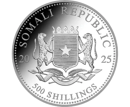 500 shilling Címer   Ag 9999 1555 g Szomália 2025
