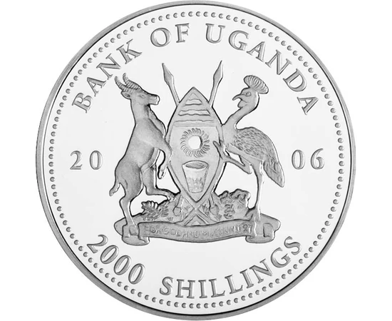 2000 shilling Címer   Ag 350 27 g Uganda 2006