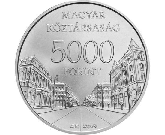  5000 Ft Budapest ezüst vf 2009 Magyar Köztársaság