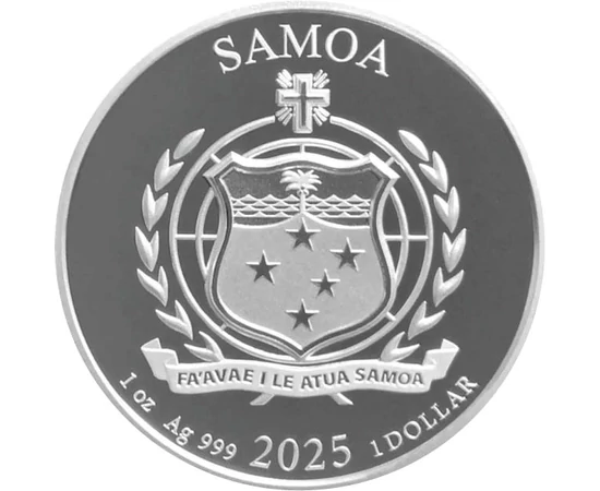 1 dollár Címer   Ag 999 311 g Samoa 2025