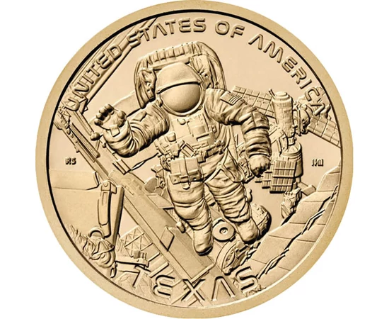 1 dollár, Űrsétát végző űrhajós, ISS űrállomás, CuNi, 8,1 g, USA, 2025