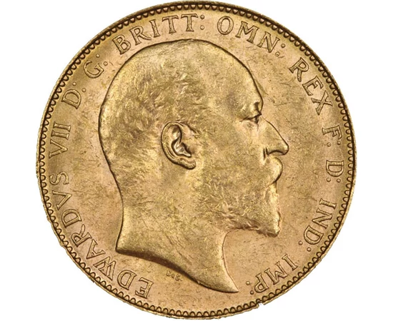 1 sovereign VII. Edward portréja  Au 917 799 g Nagy-Britannia 1902-1910