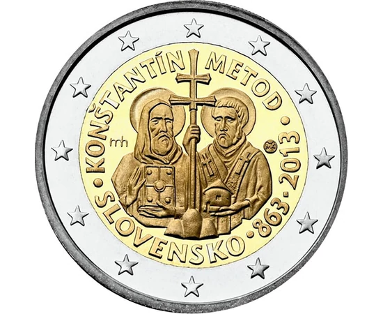  2 euró, Ciril és Metód, 2013, Szlovákia