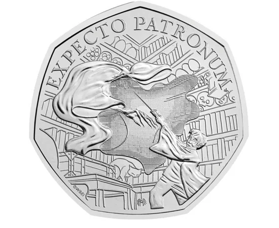 50 penny, Harry Potter patrónus varázslata dementor ellen, CuNi, 8 g, Nagy-Britannia, 2025