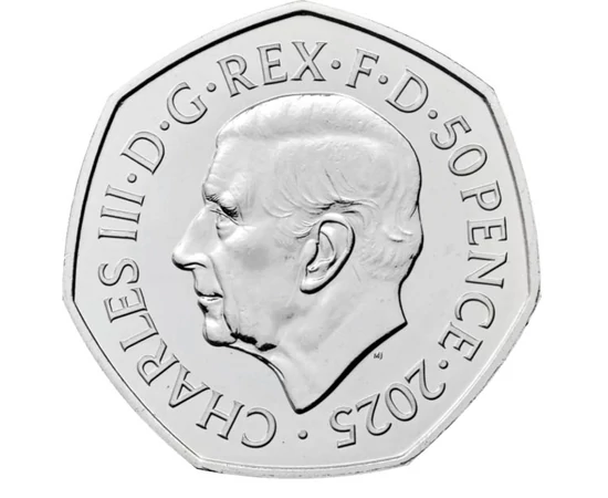 50 penny III. Károly   CuNi 8 g Nagy-Britannia 2025