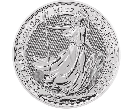 GB/ 10 lire, Britannia, 10uAg, 2024, Nagy-Britannia