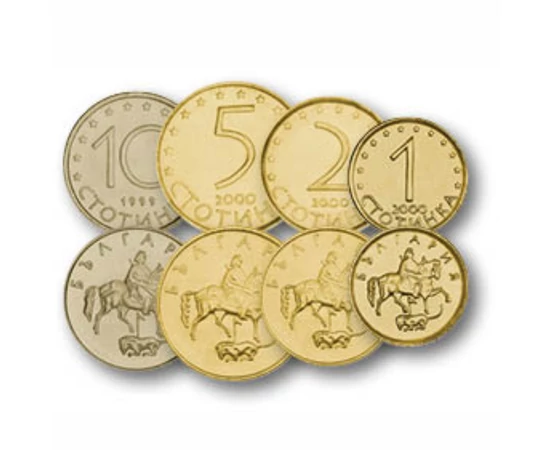 1, 2, 5, 10, 20, 50 sztotinka, 1, 2 leva, , , , Bulgária, 1999-2015