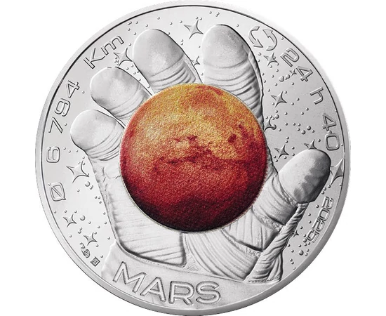 10 euró, Űrhajós kesztyűben a Mars, , Ag 333, 13 g, Franciaország, 2025