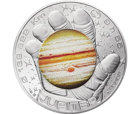 10 euró, Űrhajós kesztyűben a Jupiter, , Ag 333, 13 g, Franciaország, 2025