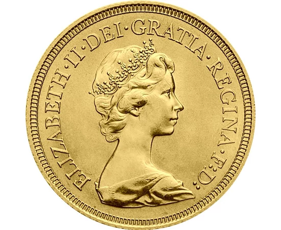  1 sov., arany,  II.Erzsébet, 1974-84, Nagy-Britannia