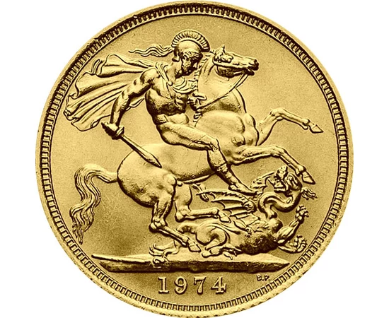  1 sov. arany  II.Erzsébet 1974-84 Nagy-Britannia
