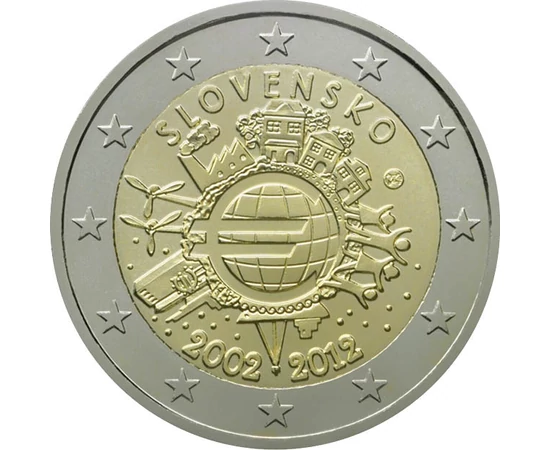  2 euró, Jubileum, 2012, Szlovákia