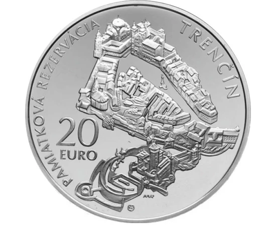  20 euró Trencsén ezüst pp 2012 Szlovákia