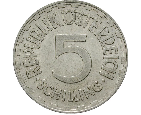  5 schilling  2. Köztársaság 1952 Ausztria