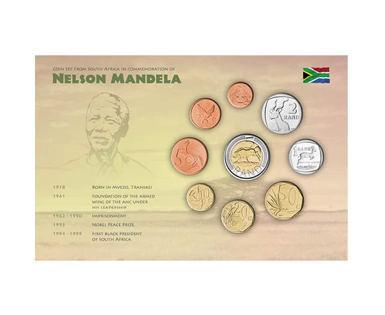 1, 2, 5, 10, 20, 50 cent, 1, 2, 5 rand, , 0, 0, Dél-afrikai Köztársaság, 2000-2017