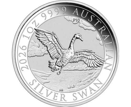 1 dollár, Felszálló hattyú, , tisztaság, Ag 9999, 31,1 g, Ausztrália, 2026