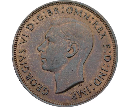1 penny VI. György portré CuNi 945 g Nagy-Britannia 1937-1948