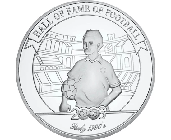 2000 shilling, Franco Baresi, Olaszország, , Ag 350, 26 g, Uganda, 2006