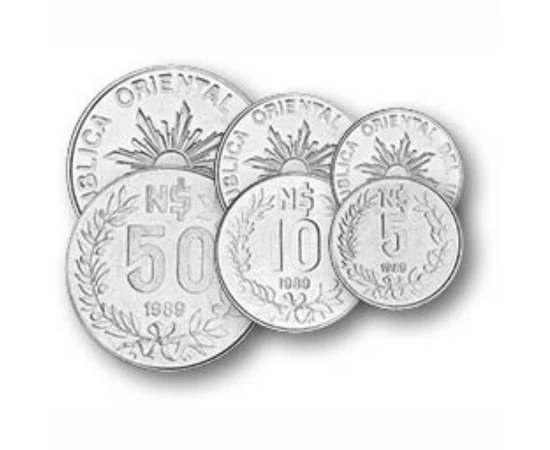 5, 10, 50, 100, 200, 500 új peso, , 0, 0, Uruguay, 1989