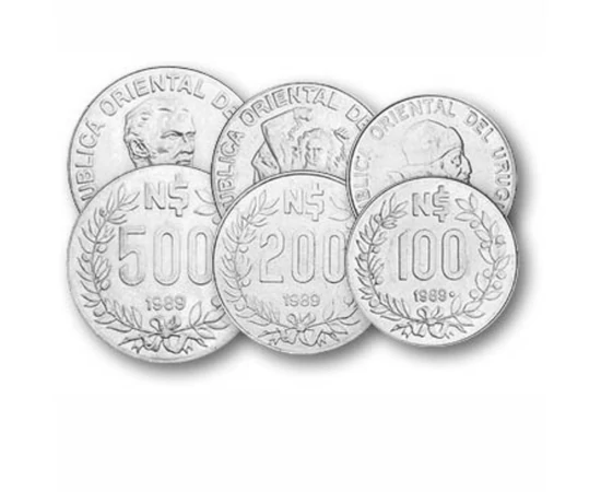 5 10 50 100 200 500 új peso  0 0 Uruguay 1989