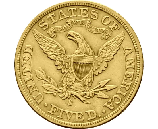  5 dollár Liberty Au 1839-1908 USA