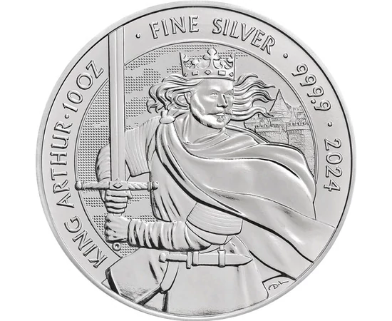 GB/ 10font,Artúr király,Ag,10unc.,2024, Nagy-Britannia
