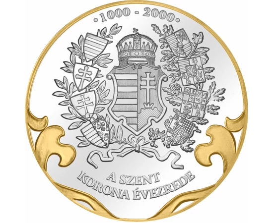 Hunyadi Mátyás koronázása 1464-ben, ezüstözött emlékérem