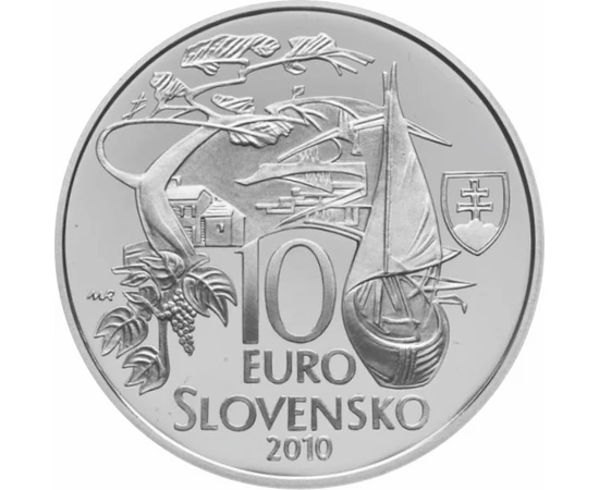 10 euró Martin Kukučín ezüst vf 2010 Szlovákia