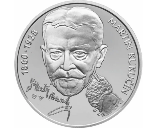 10 euró,Martin Kukučín,ezüst,vf,2010 Szlovákia