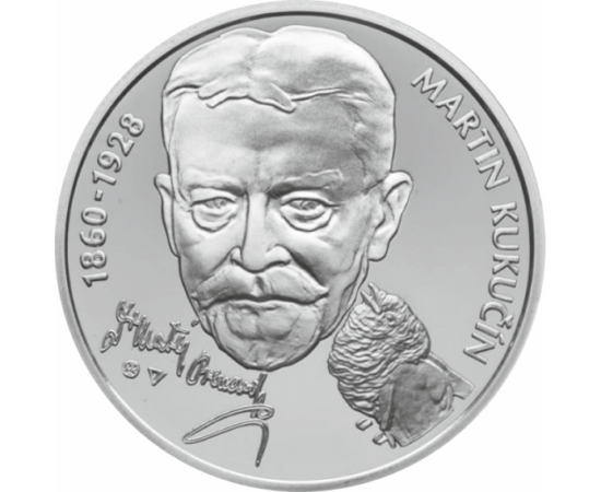 10 euró,Martin Kukučín,ezüst,vf,2010 Szlovákia