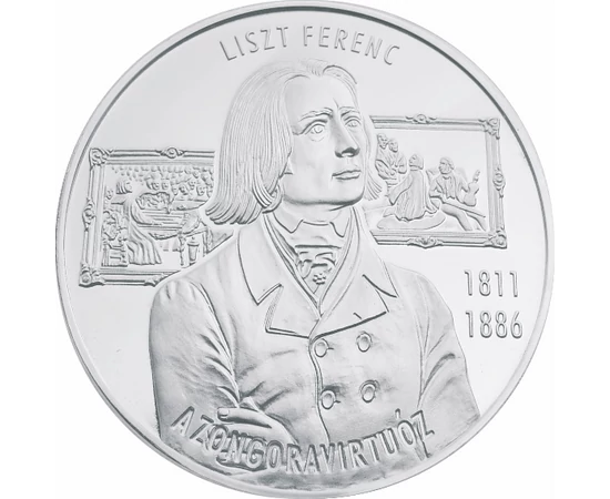 Liszt Ferenc - A zongoravirtuóz, ezüstözött érem