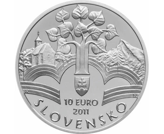 10 euró  Memorandum  ezüst  bu  2011 Szlovákia