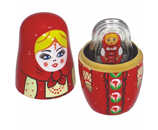 Matrjoska baba, 5 dollár, 1 uncia színezüst, Salamon-szigetek, 2017