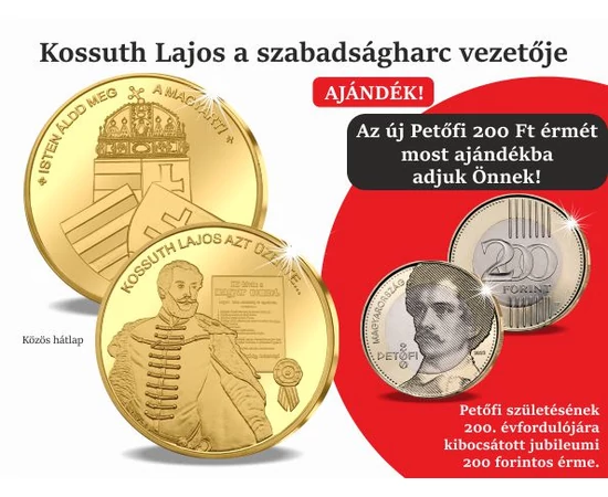 175 éve volt az 1848-49-es szabadságharc - Nemzetünk Nagyjai aranyban kollekció