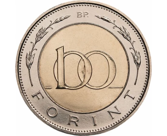 100 forint, 100 éves a Magyar Nemzeti Bank 100 Ft díszcsomagolva, réz-nikkel, Magyarország, 2024