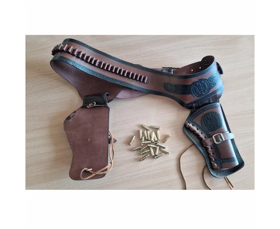 Cowboy fegyvertartó öv, barna