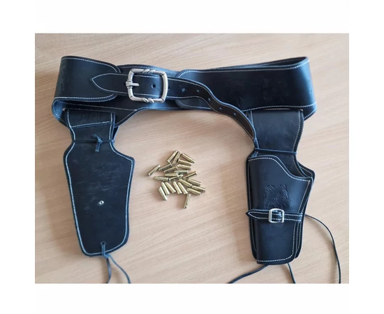 Cowboy fegyvertartó öv, fekete