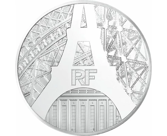 Eiffel-torony és a Szajnapart, ezüst érme, Franciaország, 2014