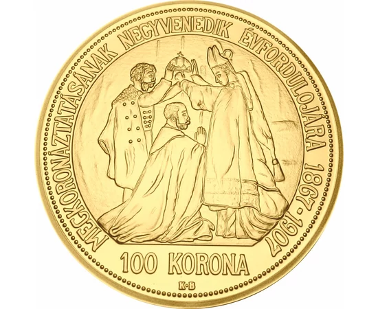 100 korona aranyozott utánveret, A koronázás 40. évfordulójára