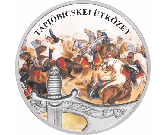 Tápióbicskei ütközet 1849.április 04., festett ezüstözött érem