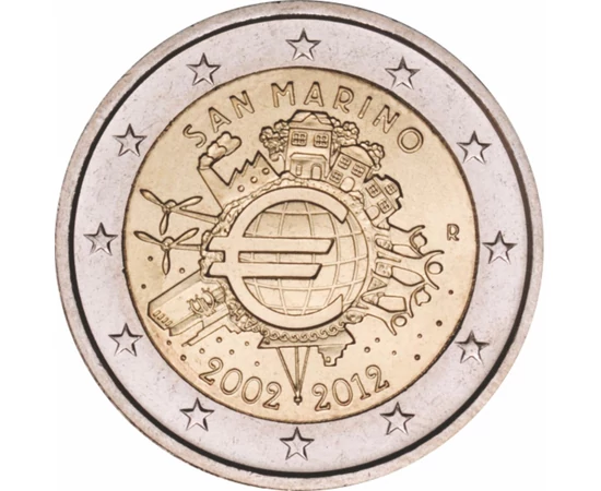 San Marino emlék 2 eurója - alkalmi kibocsátás sorszámozott borítékban, 2012