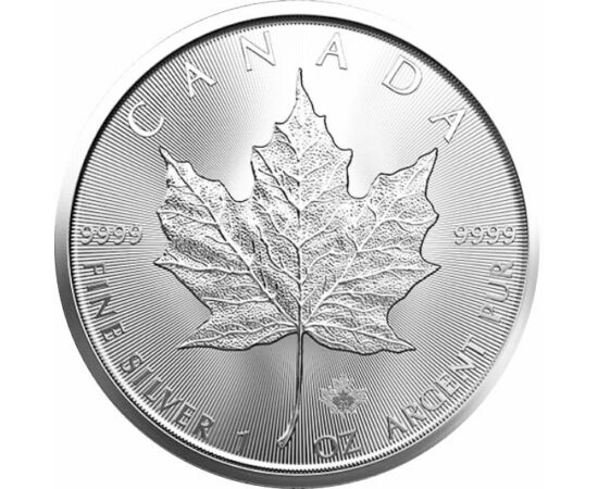 1 uncia színezüst, Juharlevél, 5 dollár, Kanada