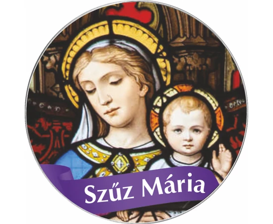 Szűz Mária, színes érem