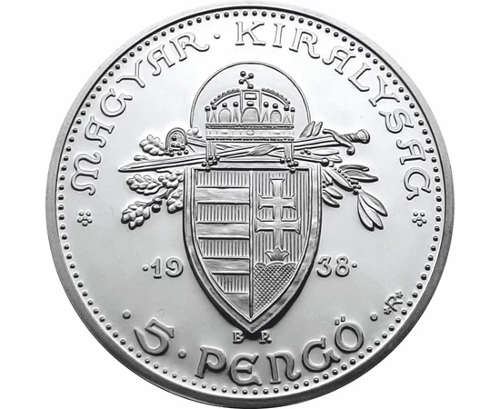Szent István 5 pengő, 1938, utánveret